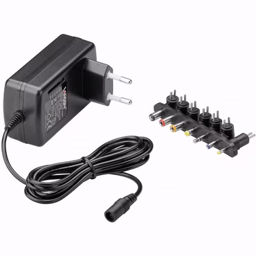Universal-Netzteil (9 V - 24 V max. 24 W / 1,5 A) inkl. 7x DC-Adapter