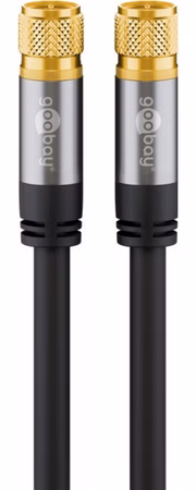 Sat-Antennenkabel (135 dB), 4x geschirmt vergoldet, F-Stecker > F-Stecker