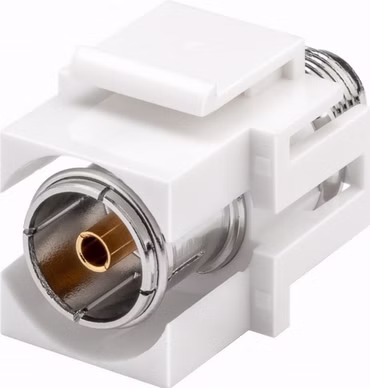 Keystone-Modul SAT/Antenne, bündige Montage 18,9 mm Breite, Koax-Buchse > F-Buchse