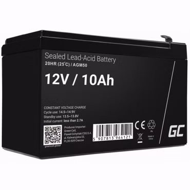 Green Cell Ersatzbatterie AGM50 12V/10Ah AGM