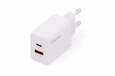 DIGITUS USB Ladegerät 20W 1x USB-C 1x USB-A Weiss