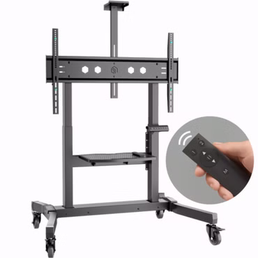 ONKRON TS1991E-B Mobiler motorisierter Ständer für Fernseher oder interaktive Panels 50„-100“ max. 130 kg schwarz