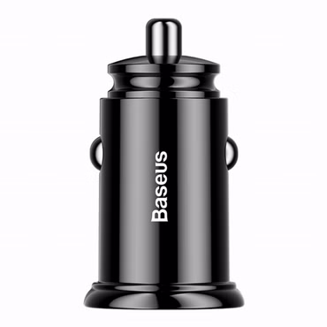 Auto-Ladegerät Baseus Circular 2xUSB QC3.0 5A 30W (schwarz)