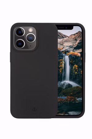 dbramante1928 - Hintere Abdeckung für Mobiltelefon - 100 % recycelter Kunststoff - Night Black - für Apple iPhone 13 Pro