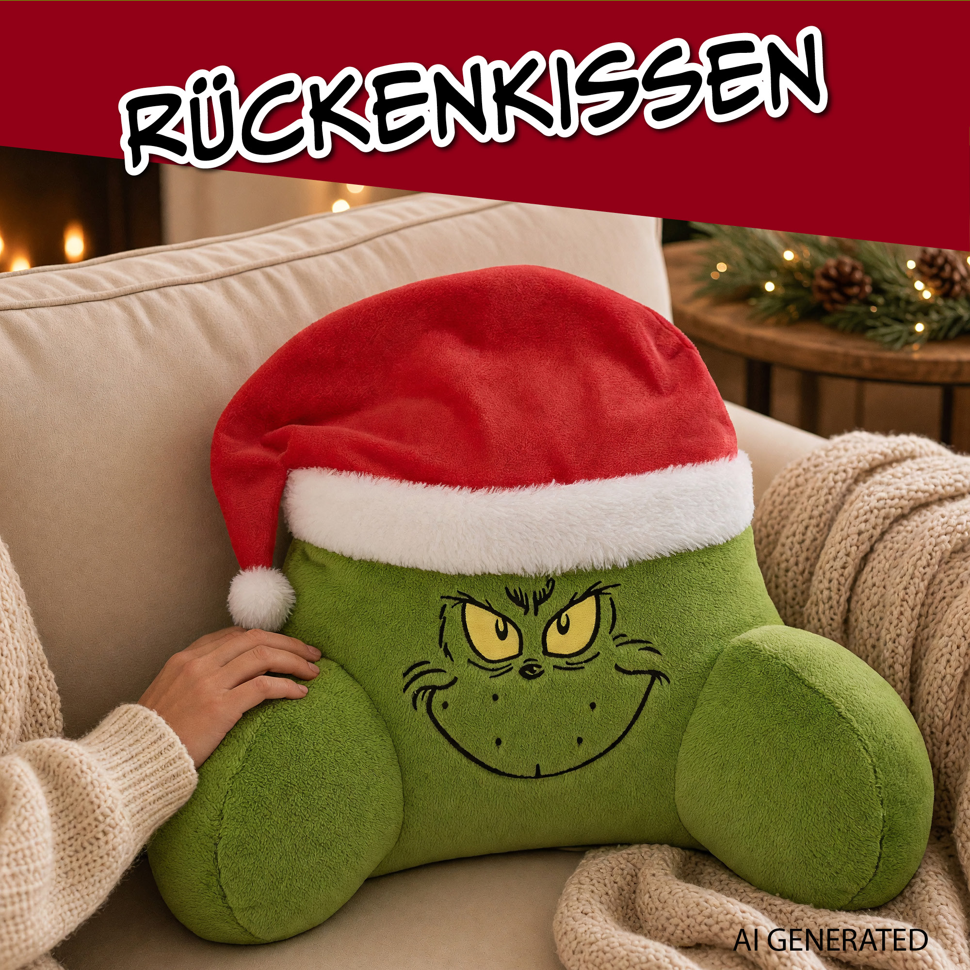 The Grinch Kissen