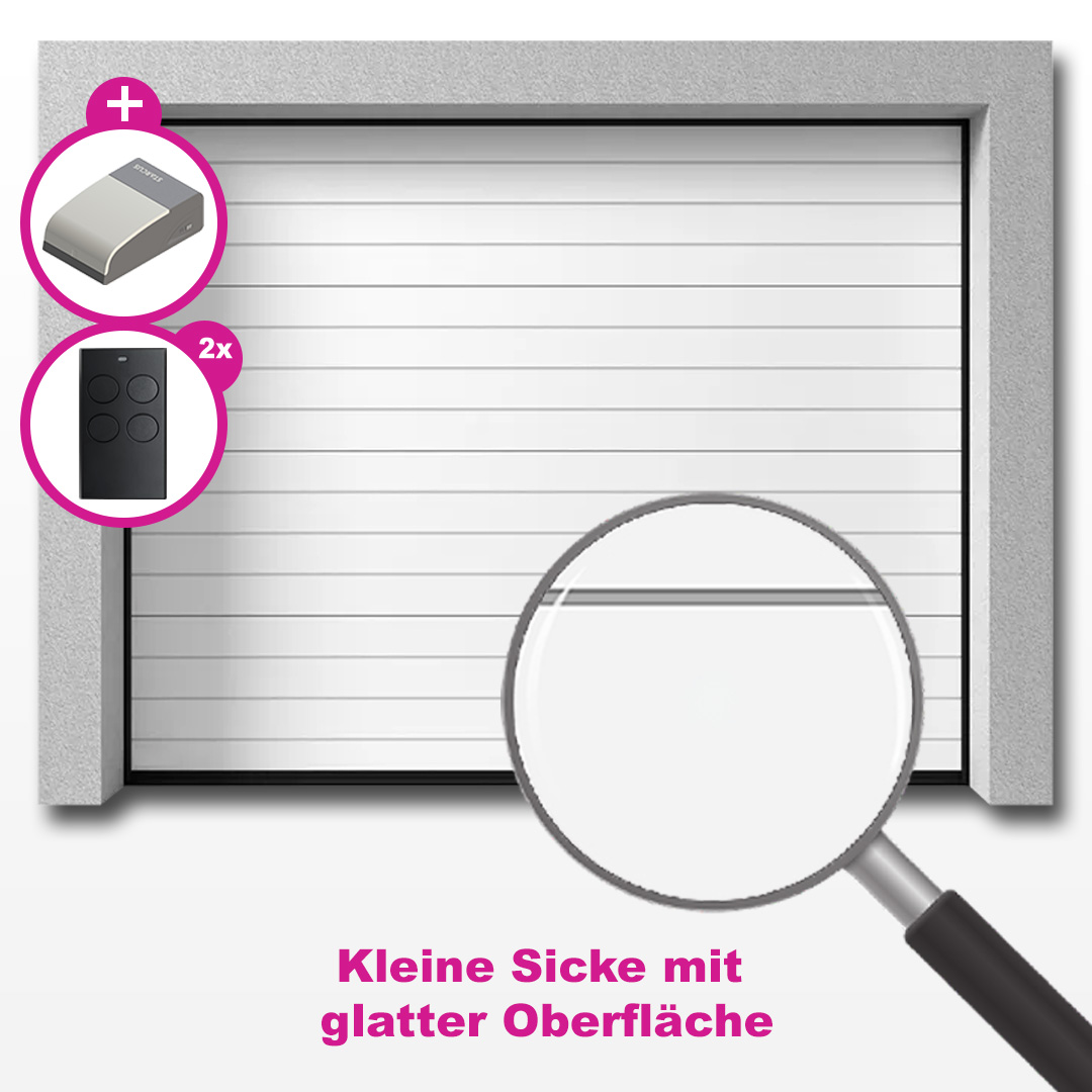 Garagen Deckensektionaltor Kleinsicke mit glatter Oberfläche Garagen Deckensektionaltor Kleinsicke mit glatter Oberfläche