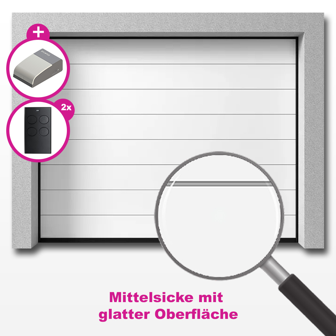 Garagen Deckensektionaltor Mittelsicke mit glatter Oberfläche Garagen Deckensektionaltor Mittelsicke mit glatter Oberfläche