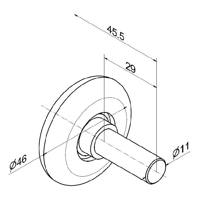 Kugelgelagerte Laufrolle für Garagentore 45,5 mm Kugelgelagerte Laufrolle für Garagentore 45,5 mm