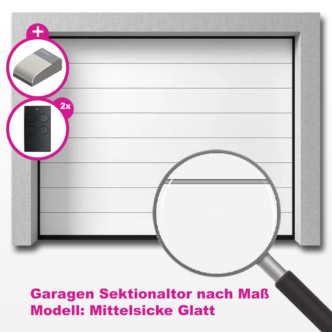 Garagen Deckensektionaltor Mittelsicke mit glatter Oberfläche Garagen Deckensektionaltor Mittelsicke mit glatter Oberfläche
