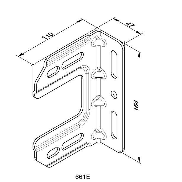 Justierbare Konsole für Federbruchsicherungen – Herzabstand 86–152 mm Justierbare Konsole für Federbruchsicherungen – Herzabstand 86–152 mm