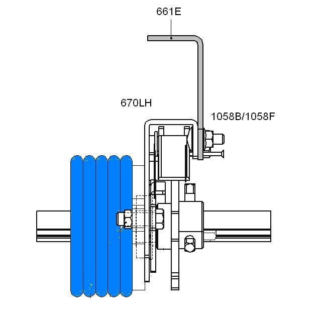 Justierbare Konsole für Federbruchsicherungen – Herzabstand 86–152 mm Justierbare Konsole für Federbruchsicherungen – Herzabstand 86–152 mm
