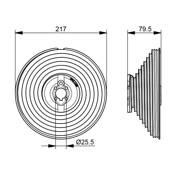 FFVL11 Seiltrommel, rechts FFVL11 Seiltrommel, rechts