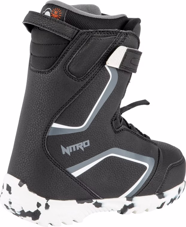 Droid QLS Blk-Wht-Charcoal Kinder Snowboardboot Nitro 2024 18.0