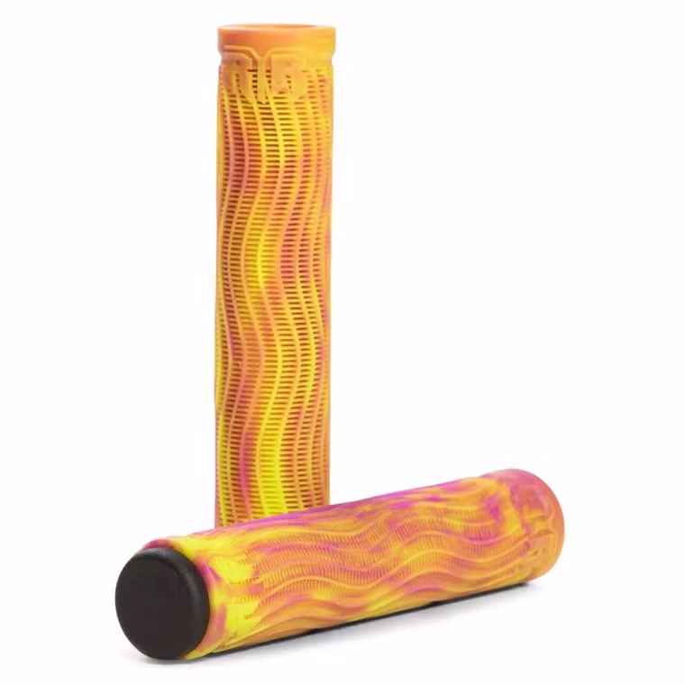 Slim Grips Swirl yellow purple Scooter Griff Raptor