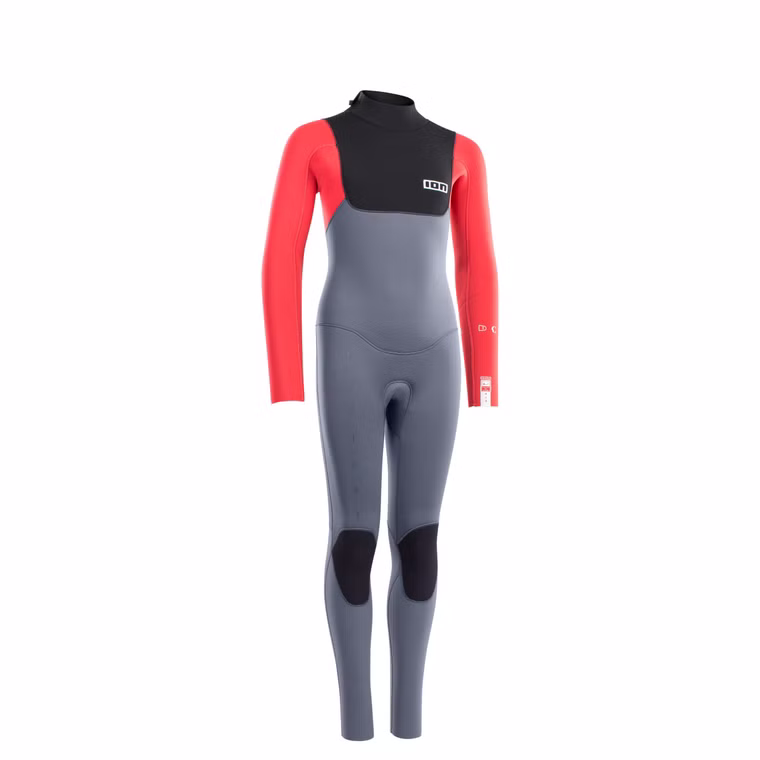 Capture Semidry 4/3 BZ DL steel blue/red/black Kinder Neoprenanzug ION 2025 140