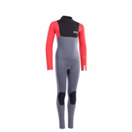 ION Capture Semidry 4/3 BZ DL steel blue/red/black Kinder Neoprenanzug ION 2025