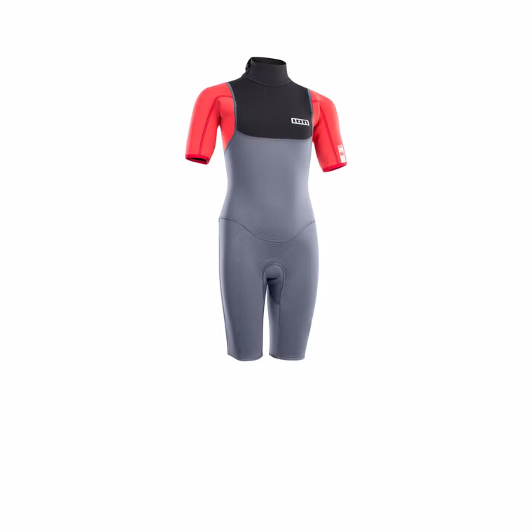 Capture Shorty SS 2/2 BZ Dl steel blue/red/black Kinder Neoprenanzug ION 2024 152