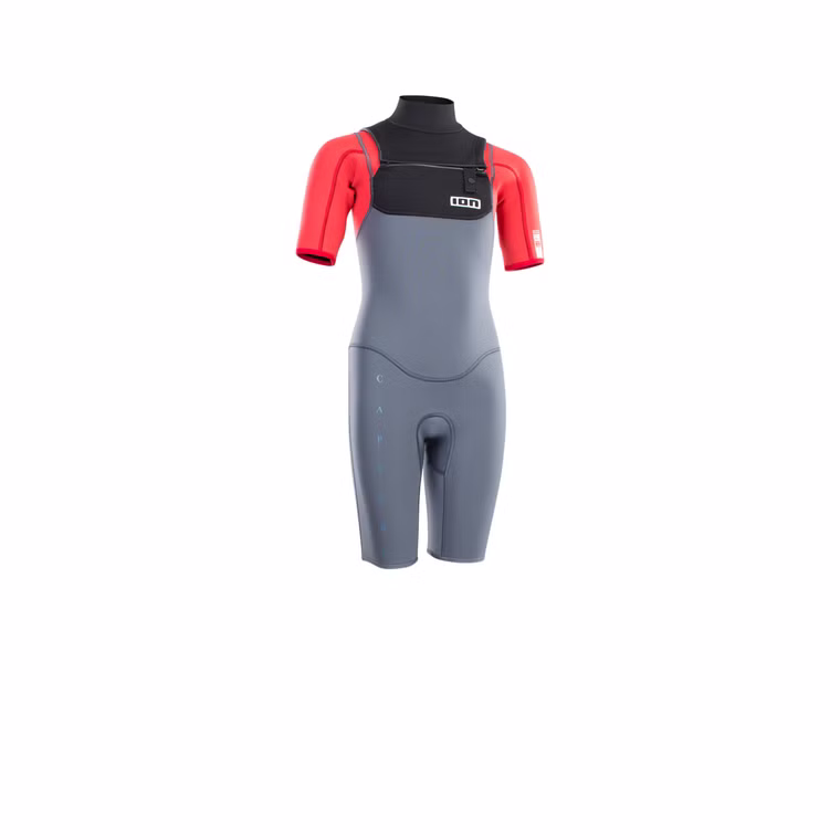 Capture Shorty 2/2 FZ DL steel blue/red/black Kinder Neoprenanzug ION 2025 176