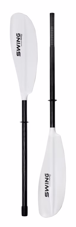 Swing Fiber Carbon 2teilig white Kajak Paddel Egalis 2021 215-225