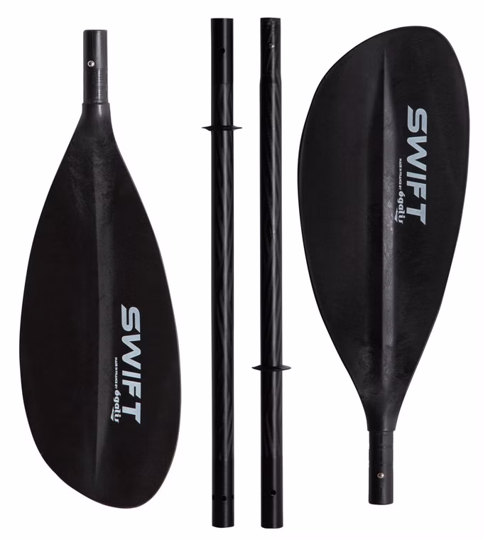 Swift Fiber Carbon 4teilig black Kajak Paddel Egalis 2021 220