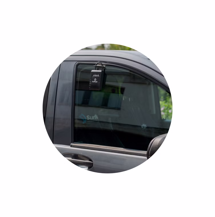 Car window lock accessory Schlüsseltresor Platte Surflogic