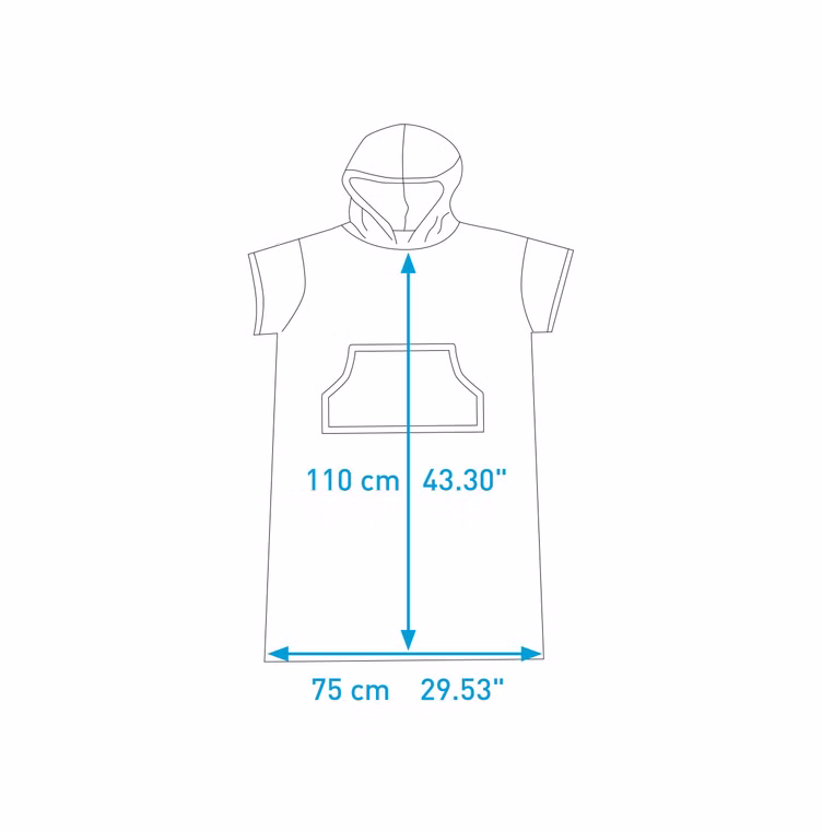 Black/Cyan Poncho Surflogic