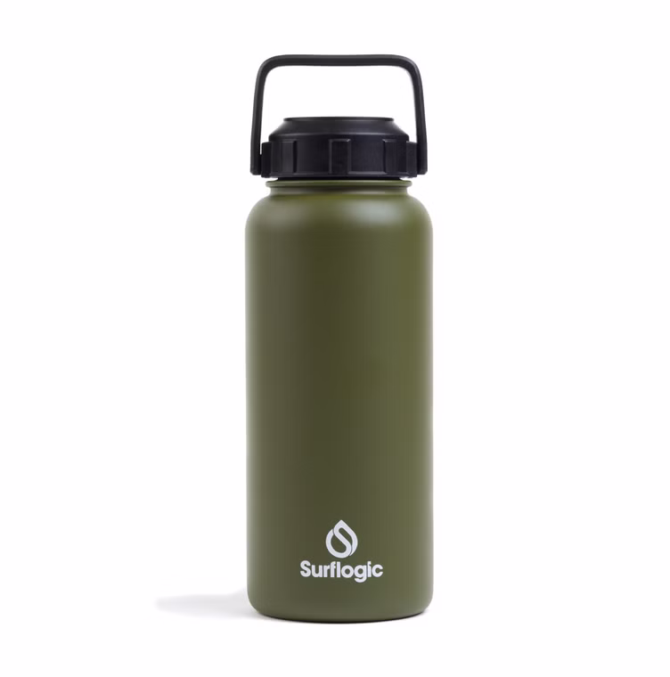 950 ml Bottle Wide mouth Olive green Flasche Surflogic