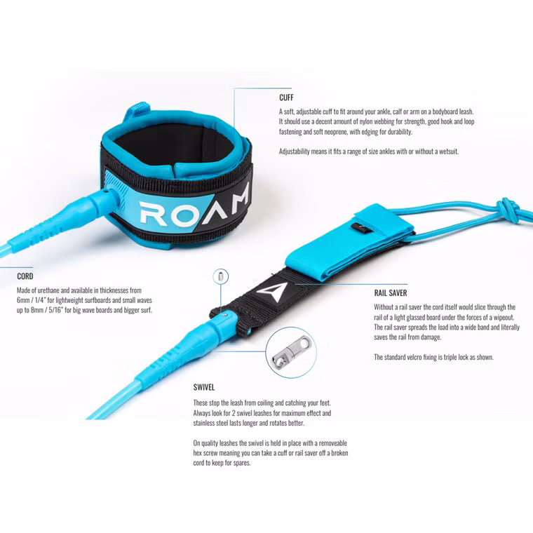 Surfboard Leash Premium Grün Roam 6