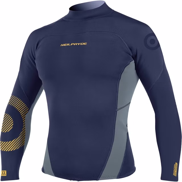 Neo Top 2mm C2 pewter / navy / yellow print NP 2021 S