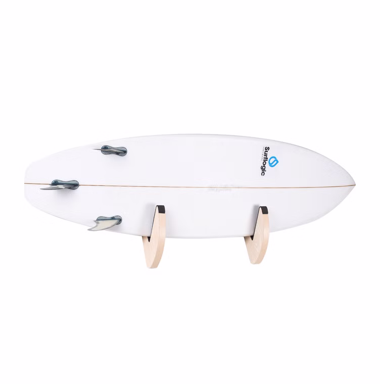 Wooden Surfboard wall rack Surflogic