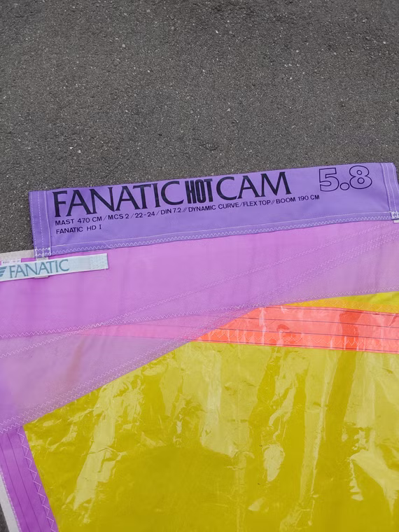 Hot Cam Windsurf Segel Fanatic gebraucht 5.8
