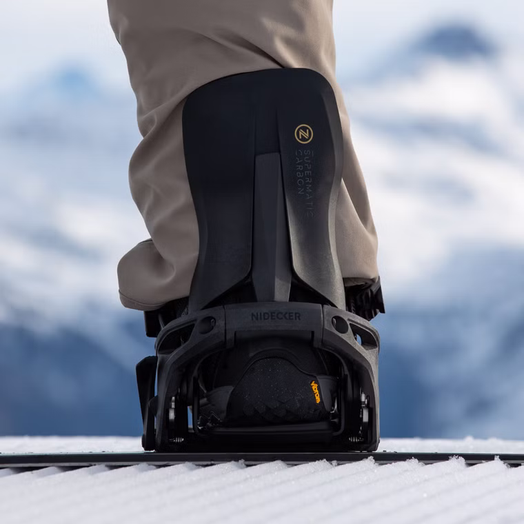 CARBON Supermatic Snowboardbindung Nidecker 2026 Black