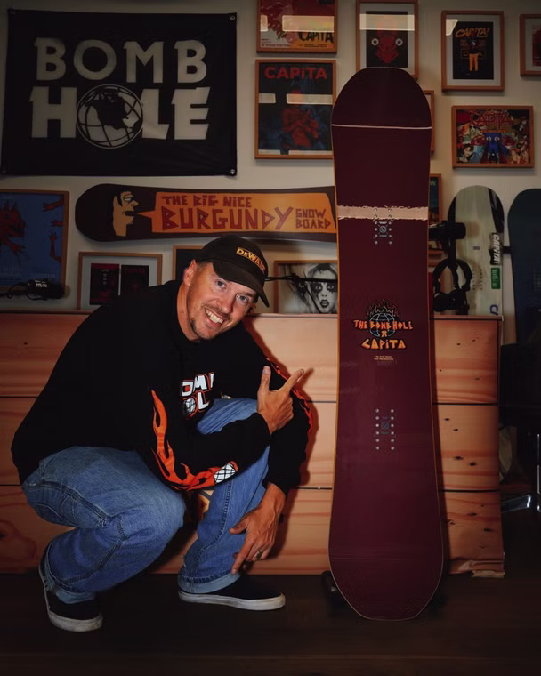 The Big Nice Burgundy Snowboard Capita 156