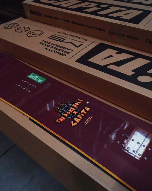 The Big Nice Burgundy Snowboard Capita 156