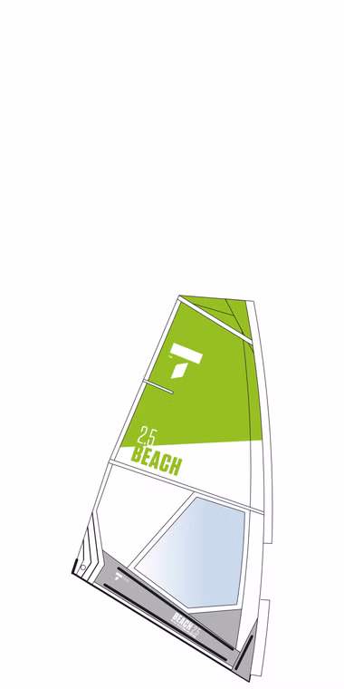 Komplettrigg Beach Windsurf-Rigg Tahe 2.5