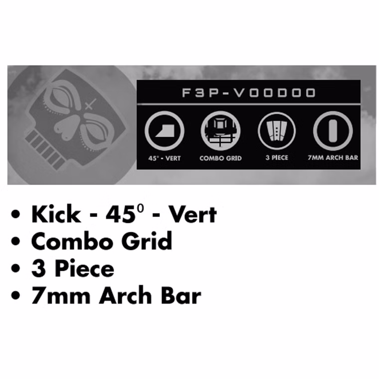 Surfboard Footpad 3pc VoodooG Traction Pad futures 2025