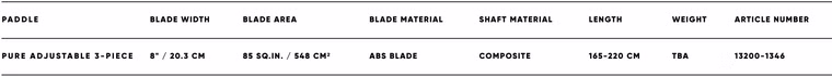 Pure Adjustable 3-Piece SUP Paddel Fanatic 2025 3teilig (passt in die Tasche)