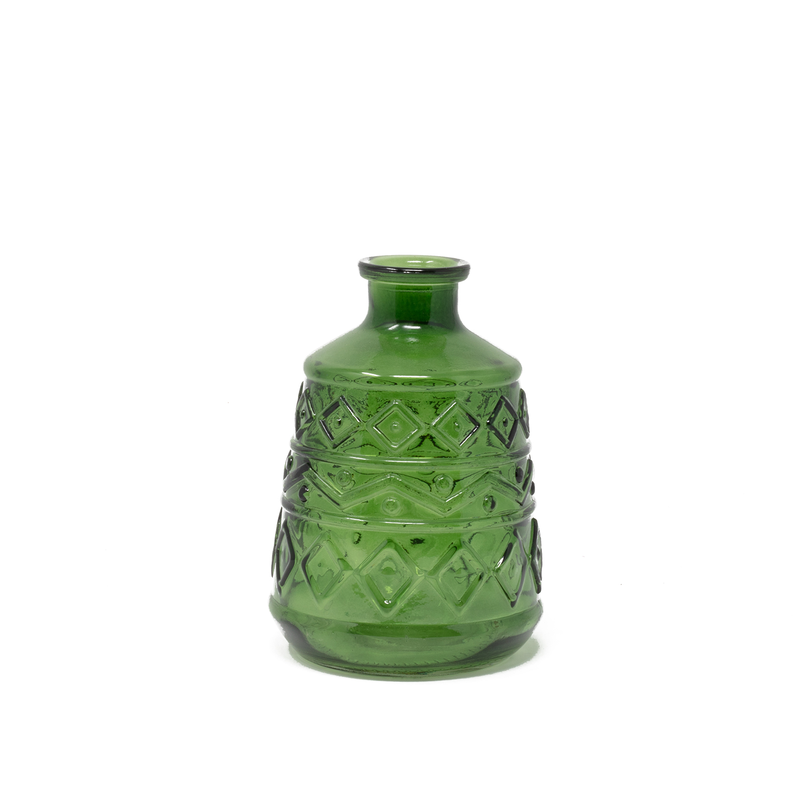 Dekoflasche - 4 Sorten - Glas - 10,5x15 cm