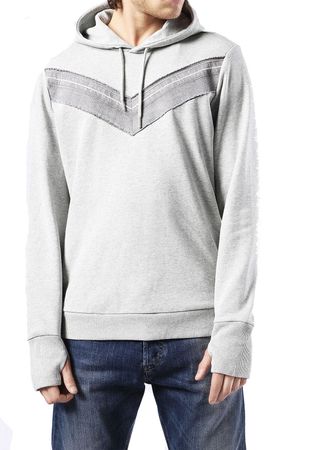 Diesel S-Corgan Felpa Herren Sweatshirt Hoodie Grau