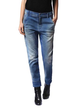Diesel Damen Jeans Chino-F-NE 0682B Boyfriend Joggjeans
