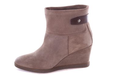 Tommy Hilfiger Damen Ancle Boots Stiefeletten Keilabsatz Taupe #41