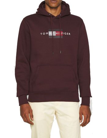 Tommy Hilfiger Herren Lines Hilfiger Hoody Sweatshirt Deep Burgundy