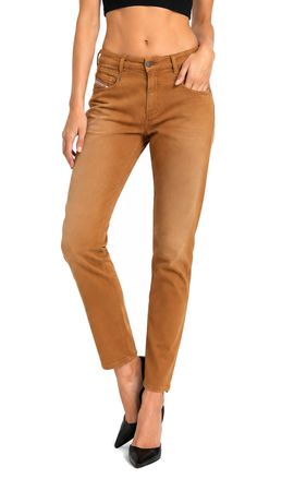 Diesel D-Fayza 0670M Damen Jeans Hose Boyfriend Braun