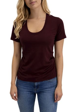 Diesel Damen T-Sily-RIV T-Shirt Kurzarm Weinrot