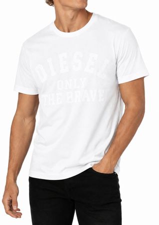 Diesel T-JUST 260141 OFF Herren T-Shirt Kurzarm Weiß