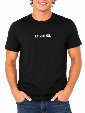 Diesel T-JUST 250231 OFF Herren T-Shirt Kurzarm Schwarz