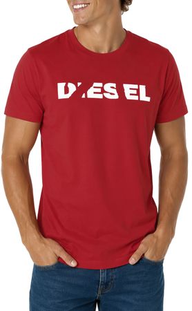 Diesel T-JUST 250232 OFF Herren T-Shirt Kurzarm Rot