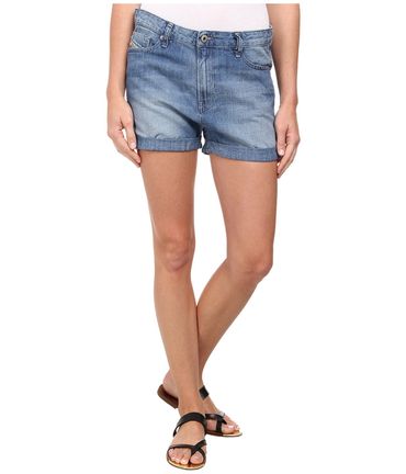 Diesel De-Shozee 0663W Calzoncini Damen Jeans Shorts Leinen
