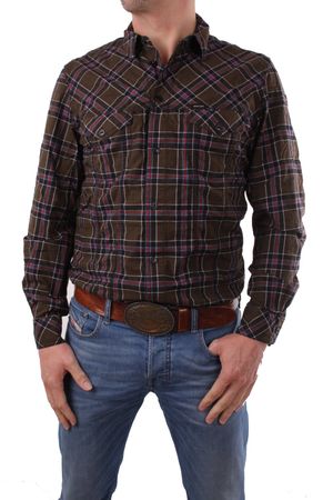 Diesel SULF-1 CAMICIA Camicia Herren Hemd Karohemd Langarm Khaki