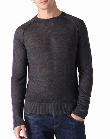 Diesel Herren K-LINUM MAGLIA Pullover Langarm Leinen
